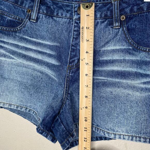 Vintage Mudd Denim Jean Faded Hot Shorts Sz 11 Y2K Grunge Indie Sleeze Bimbocore - Picture 5 of 8